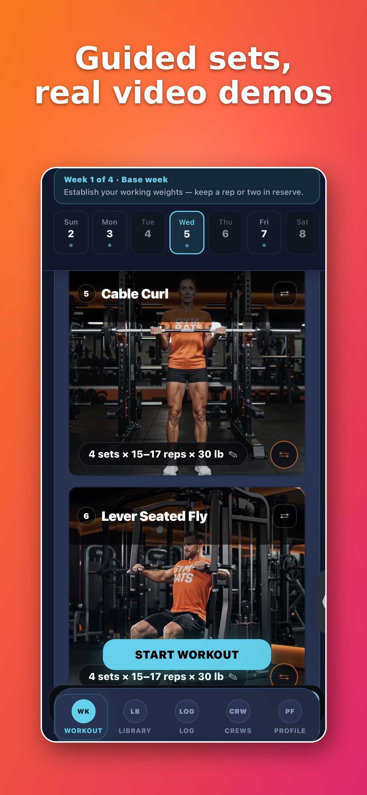 Guided sets with real video demos